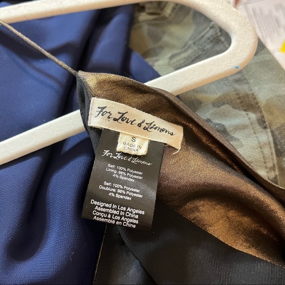 For Love and Lemons Blackjack Cowl Top Metallic Gold Halter Scarf Open Back - Picture 8 of 9